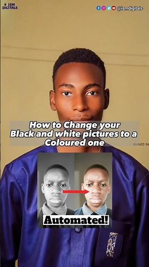 COLORIZE YOUR BLACK AND WHITE PICTURES IN A MINUTE! #shorts #pictues #ai