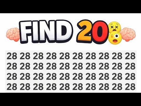LIVE 🔴 Find the Hidden Number 20 🧠 | Impossible Puzzle Challenge 😱 | 99% Fail