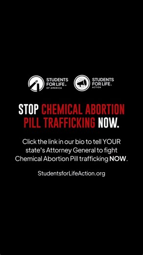 Students for Life Action on Instagram: "🚨BREAKING: We went undercover to expose the truth about Chemical Abortion. Out-of-state abortionists are shipping Chemical Abortion Pills into states where abortion is illegal — putting women at risk and ending innocent lives. This is happening right now, and Republican attorneys general have the power to stop it. 👉 Take action and demand they ACT NOW and the link in our bio!"