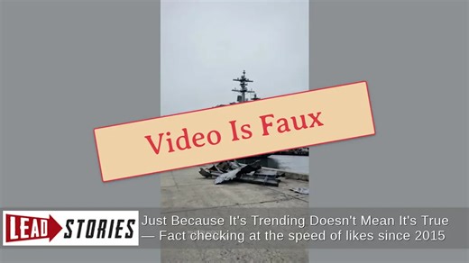 Fact Check: Video Does NOT Show Damage On USS Gerald R. Ford From Laundry Room Fire -- It's AI-Generated