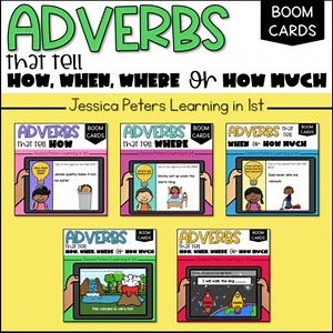 Adverbs Boom Cards | Grammar Boom Cards | Parts of Speech Games