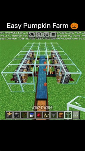 Pumpkin farm 🎃#minecraft #tutorial #viralshort