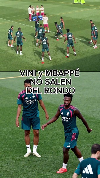 VINICIUS y MBAPPÉ no consiguen SALIR del RONDO en el entrenamiento del REAL MADRID