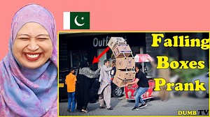 49K views · 128 shares | Falling Boxes Prank in Pakistan | Malaysian Girl Reactions Video Credit: Dumb TV | Malaysian Girl Reactions | Facebook