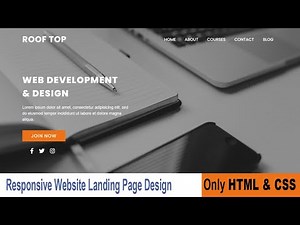 Responsive Website Landing Page Design Using HTML & CSS | Responsive Web Design