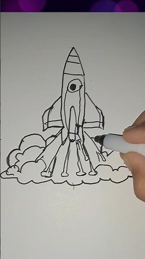 How to Draw a Rocket 🚀 | Easy Step-by-Step Drawing Tutorial