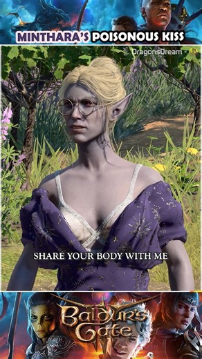 DragonsDream | Minthara's rare poisonous kiss dialogue 💋 #baldursgate3 #bg3 #baldursgate | Instagram