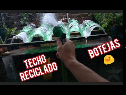Recycled roof with plastic bottles (bottles) 😅🍃 Sustainable construction with PET plastic