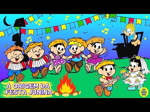 A ORIGEM DA FESTA JUNINA por TURMA DA MÔNICA [ História de Festa Junina Educação Infantil ]