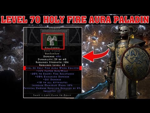 Insanely Strong Level 70 Holy Fire Paladin – Clears Monsters Fast | Diablo 2 Resurrected