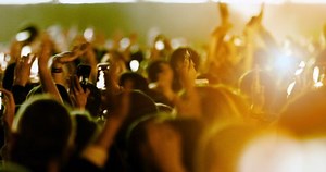 concert hall celebration clapping young people festival crowd concert show performance high quality 4K resolution