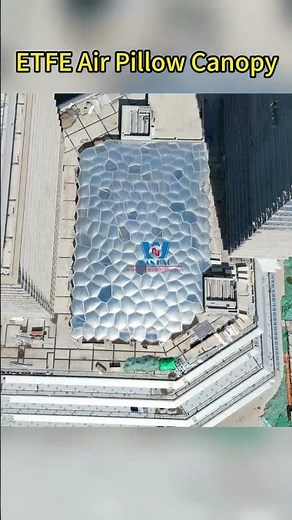 ETFE air cushion roof for commercial canopy project #ETFE #roofing #building #structure #membrane