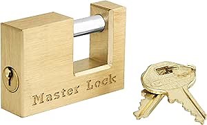 Amazon.com: Master Lock 605DAT Shackle 15/16" Length x 7/16" Inner Width, 2" Body Width, Solid Brass Coupler Lock : Automotive