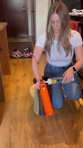 “This won’t take long.” Me with any project I do 😂🙄 Be nice in the comments, this was my first time using liquid nails. You’ll hurt my feelings 😭 #diy #diyproject #diyprojects #diyeasydiy #diystruggles #diyer