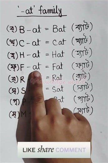 learn cvc words.at family words.short vowel a sound words.