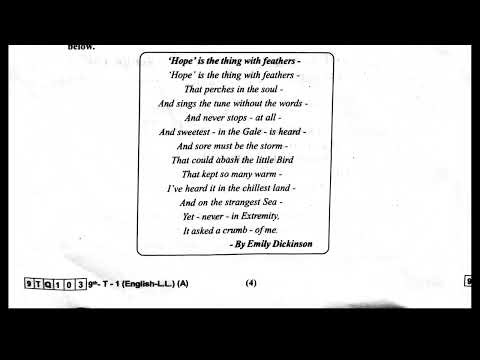 First Term Exam. Std -9th Sub -English All answers