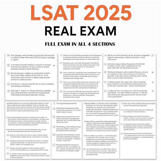 LSAT EXAM 2025 (real Exact Questions From the Actual Exam) - Etsy