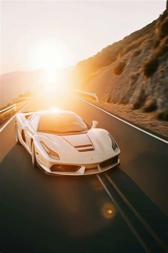 White Ferrari 849 Testarossa Desert Drive 🌅 | Cinematic Car #shorts