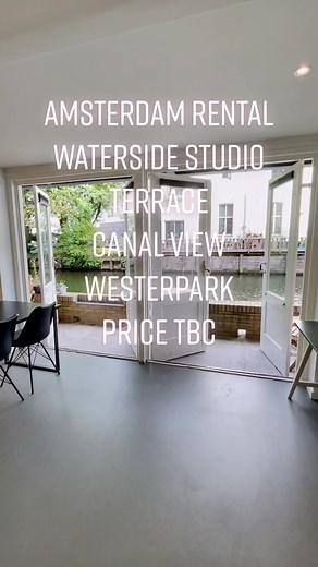 Studio Apartment to rent in Amsterdam close to Westerpark. Large terrace. On the water. Great storage. Just renovated. Perfect for a single professional! Price TBC. Follow for more! #amsterdamrent #amsterdam #realestate #property #apartmenttour #amsterdamexpat #amsterdamlife #lettings #luxurylife #luxuryhomes #smallhome #tinyhouse #tinyhousetour #rentals #trending