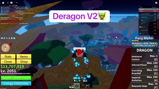 Unlock Dragon V2 Wings in Blox Fruits Gameplay