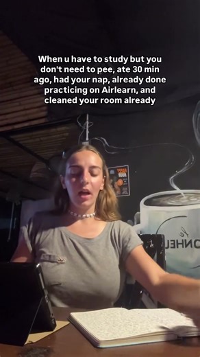 I really did everything possible before studying… even finished my Airlearn lessons 😭📚#studytok