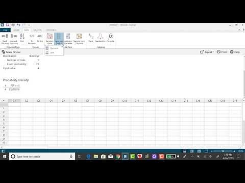 Minitab Express: Binomial Probability Distribution