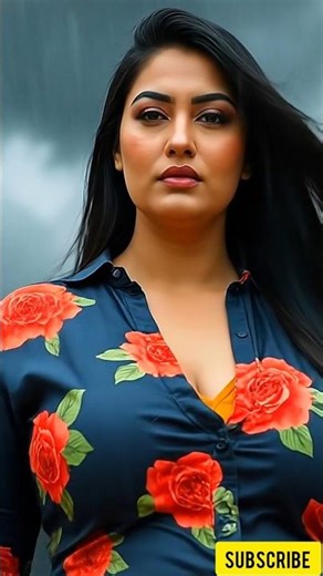 🔥 Beautiful Plus Size Model Walking in Rain |Slow Motion Video |Confidence & Elegance#shorts #style
