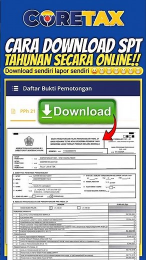 Cara dapatkan lembar bukti SPT Tahunan secara online DJP Online# #djponline #coretax
