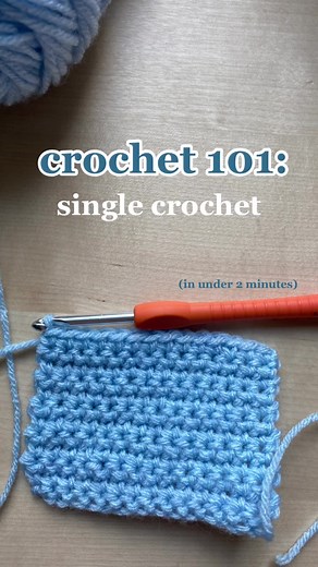 how to crochet: single crochet stitch (also known as SC)! #singlecrochet #howtocrochet #crochet #crochetersoftiktok #crochettiktok #crochettok #crochettutorial #learntocrochet #crochet101