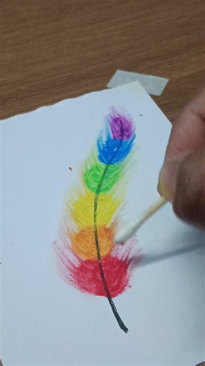 ☺️🌈Rambo feather drawing ☺️✨