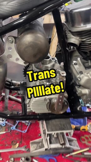 Custom Motorcycle Transmission Plate Installation Process