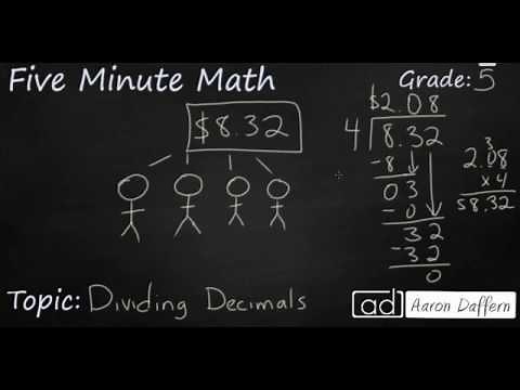 5th Grade Math Dividing Decimals