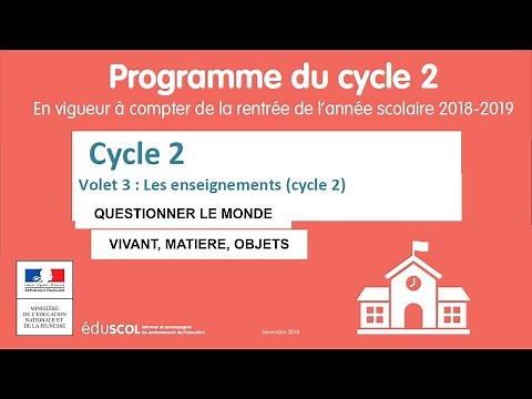 13. QUESTIONNER LE MONDE - VIVANT, MATIERE, OBJETS - Programme Cycle 2 (CP-CE1-CE2) p55 à 61