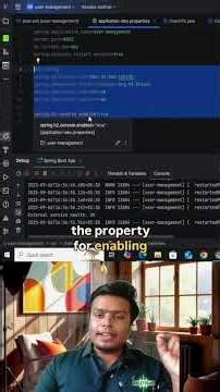 H2 Database Configuration in SpringBoot. #coding #springboot #microservices #java #javabackend #sql