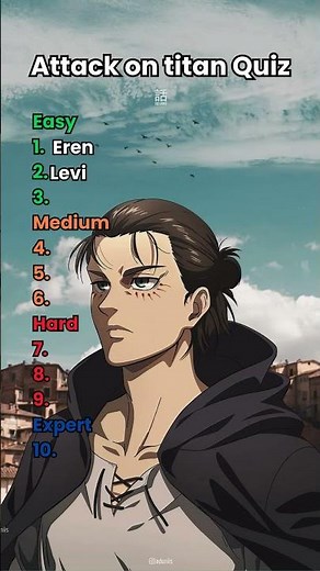Can you Guess the Attack on titan characters? #quiz #trivia #attackontitan #anime
