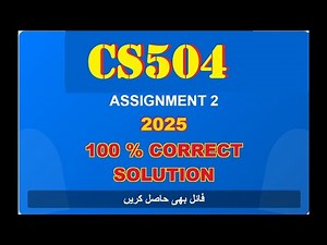 | CS504 Assignment no.2 | 100% Correct Solution | Software Engineering| VU| Software Engineering|