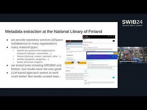 Automating metadata extraction and cataloguing: experiences from the National Libraries