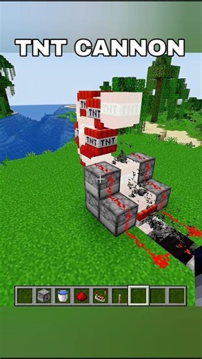 Minecraft TNT Cannon make tutorial