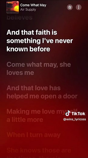 Come What May Lyrics by Air Supply