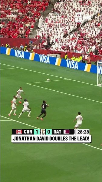 HOW ABOUT THAT FOR A FINISH! Jonathan David scores a beautiful volley to double Canada's lead 🇨🇦