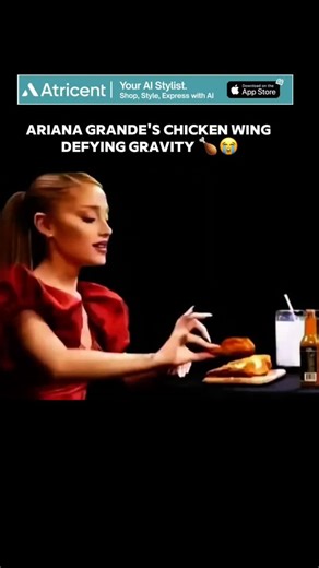 @explore54575 on Instagram: "Ariana Grande’s “chicken wing defied gravity” moment became a hilarious internet meme because it perfectly blended randomness, pop culture, and her Wicked era buzz. During a viral clip that circulated online, fans jokingly fixated on the way a chicken wing appeared to float or move unnaturally, tying it humorously to Defying Gravity, the iconic song she’s associated with through Wicked. The internet did what it does best—paused frames, zoomed in, exaggerated the phys