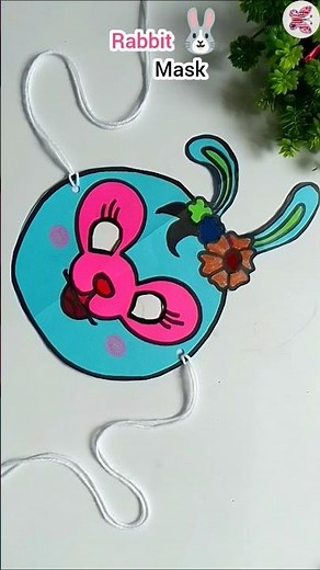 DIY Cute baby Rabbit Mask | Easy Animal Mask Making for Kids | Fun Craft Idea for School Project