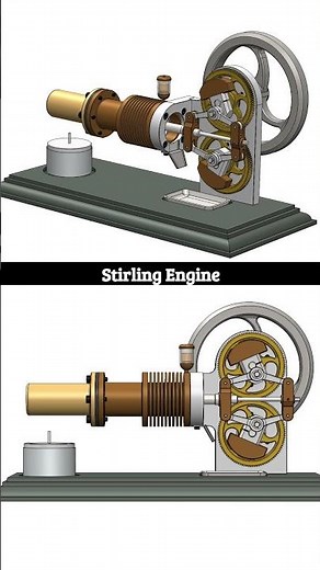 Stirling engine || External Combustion Engine🔥#engine#automotive#automobile#fuel#enginetechnology#3D
