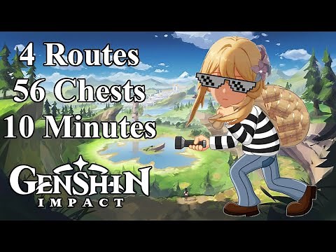 Fast Common Chest Route(Stormterror's Lair)! 56 Chests in 10 Minutes! - Genshin Impact