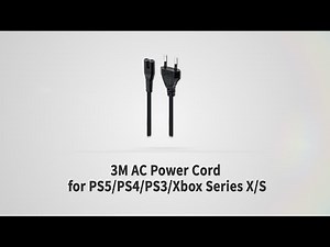 Mcbazel 3M AC Power Cord for PS5/PS4/PS3/Xbox Series X/S