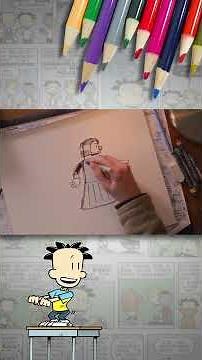 Big Nate Makes the Grade: Lincoln Peirce's Childhood Cartoons and Mrs. Godfrey #bignate #livedrawing
