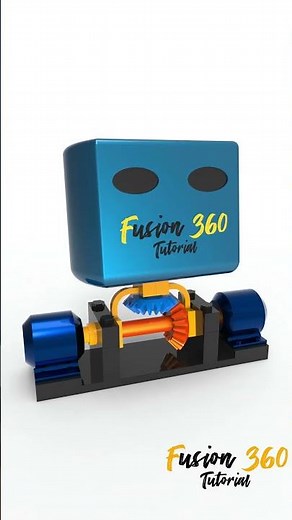 Robot head of 2 rotation DoF 4 #cad #solidworks #fusion360 #mechanical #engineering #mechanism