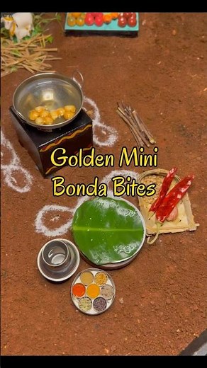 Miniature Series | Golden Mini Bonda #shorts #youtubeshorts #viral