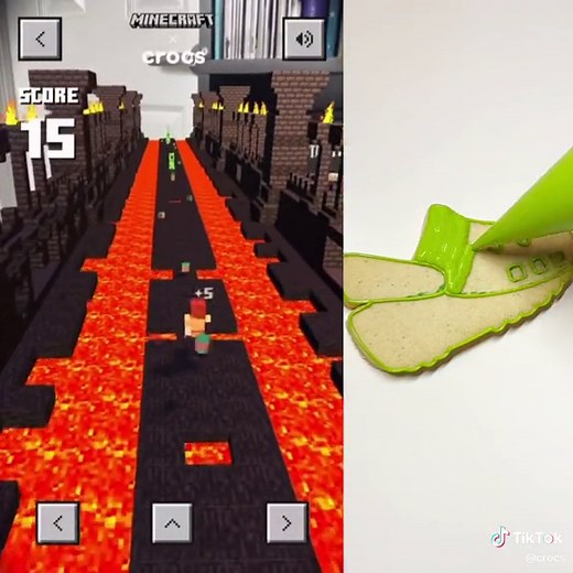 Scan the creeper on any @Minecraft X Crocs clogs and you’re in. #minecraftxcrocs #croctok