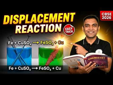 🔥 100% आएगा! Displacement Reaction Class 10 CBSE | LIVE Demo + Tricks